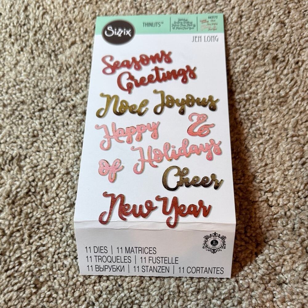 Sizzix Christmas Phrases #2 Thinlits
